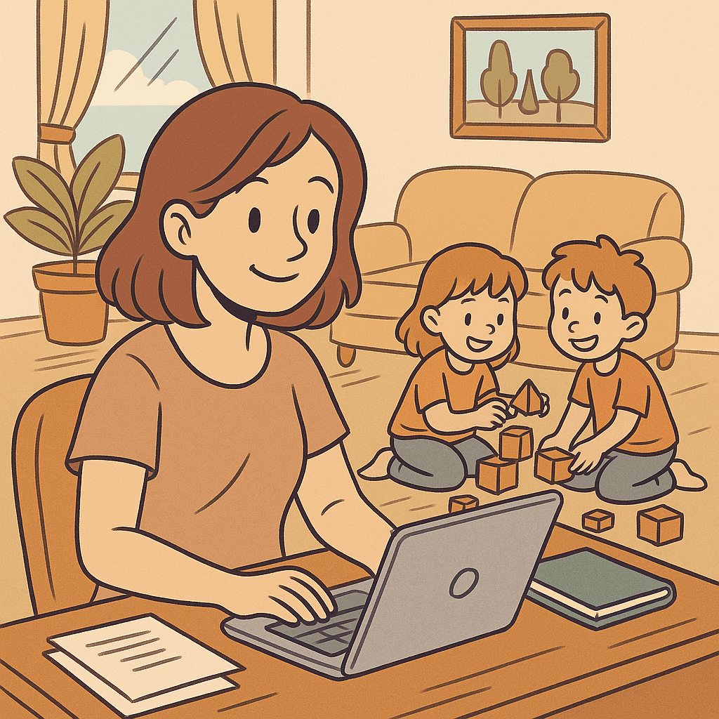 ADHD-s Anya otthon levő gyerekek mellett dolgozni&nbsp;szeretne